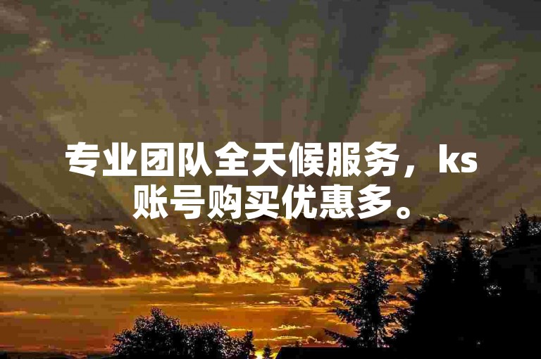 专业团队全天候服务，ks账号购买优惠多。