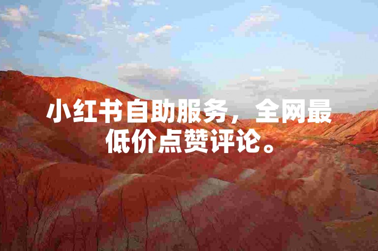 小红书自助服务，全网最低价点赞评论。