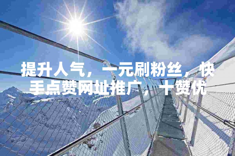 提升人气，一元刷粉丝，快手点赞网址推广，十赞优惠。