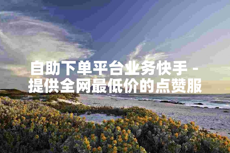 自助下单平台业务快手 - 提供全网最低价的点赞服务。