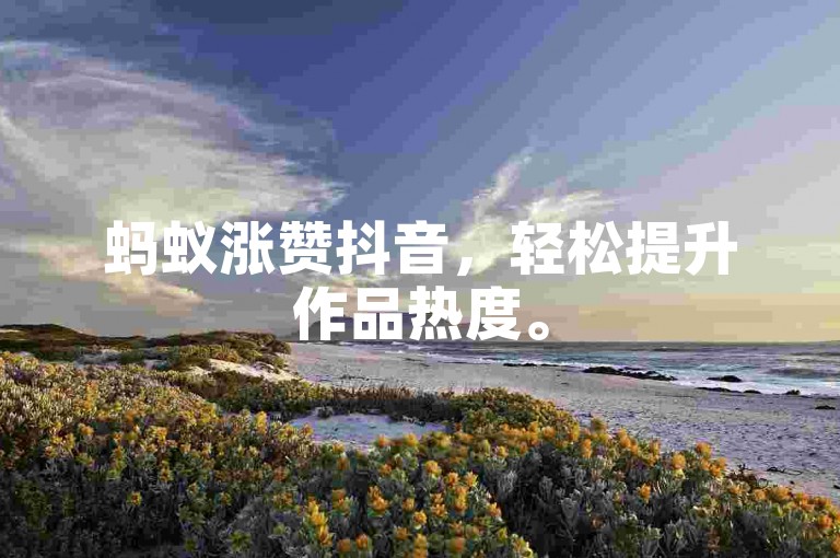 蚂蚁涨赞抖音，轻松提升作品热度。
