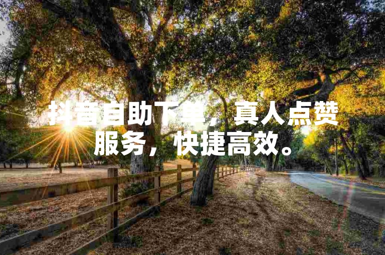 抖音自助下单，真人点赞服务，快捷高效。