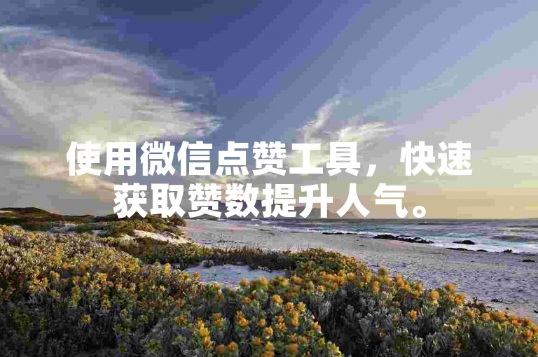 使用微信点赞工具，快速获取赞数提升人气。
