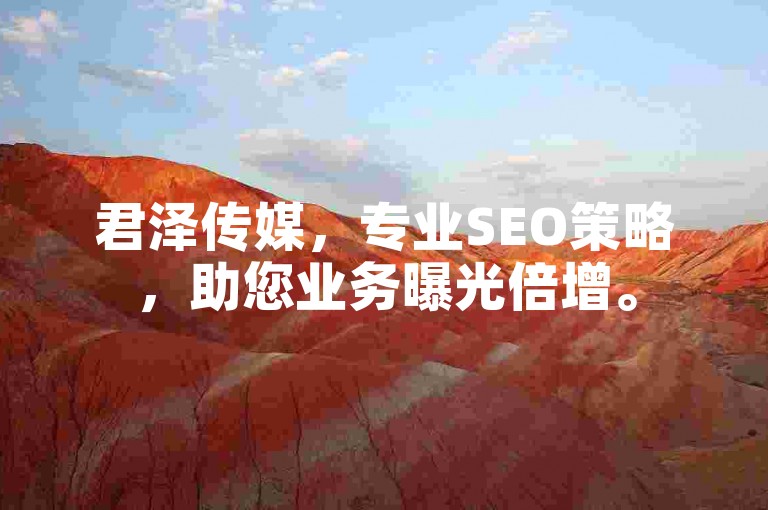 君泽传媒，专业SEO策略，助您业务曝光倍增。