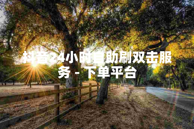 抖音24小时自助刷双击服务 - 下单平台