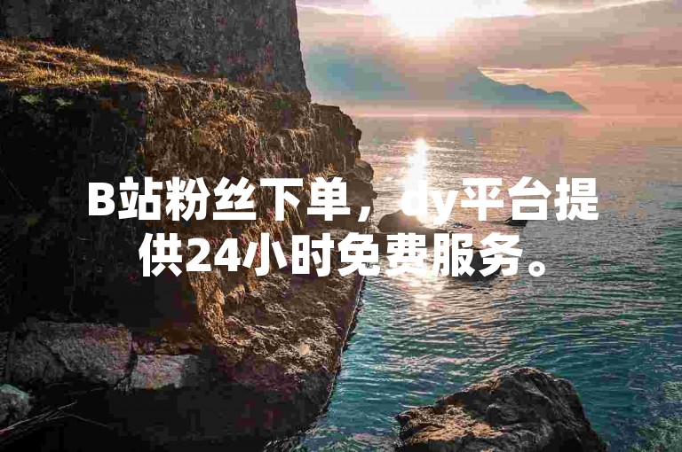 B站粉丝下单，dy平台提供24小时免费服务。