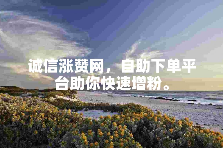 诚信涨赞网，自助下单平台助你快速增粉。