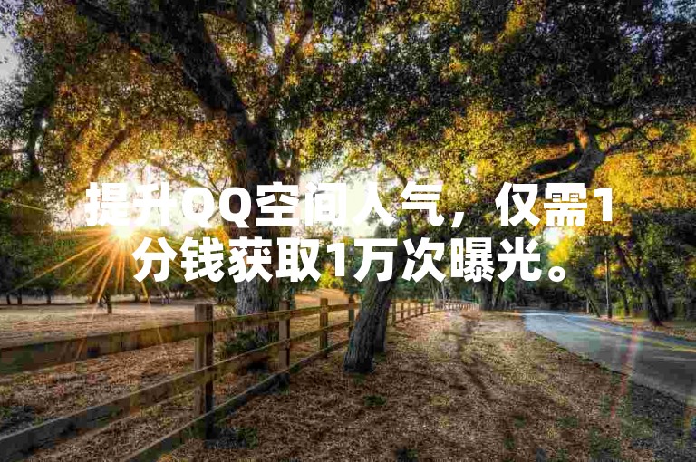 提升QQ空间人气，仅需1分钱获取1万次曝光。