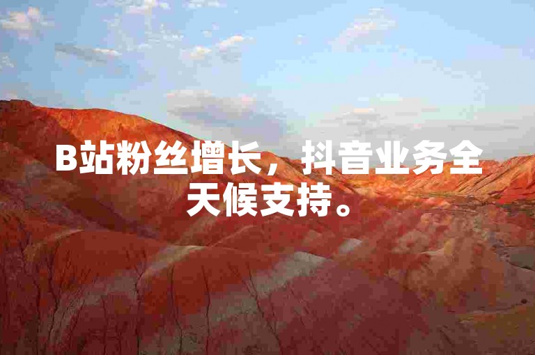 B站粉丝增长，抖音业务全天候支持。