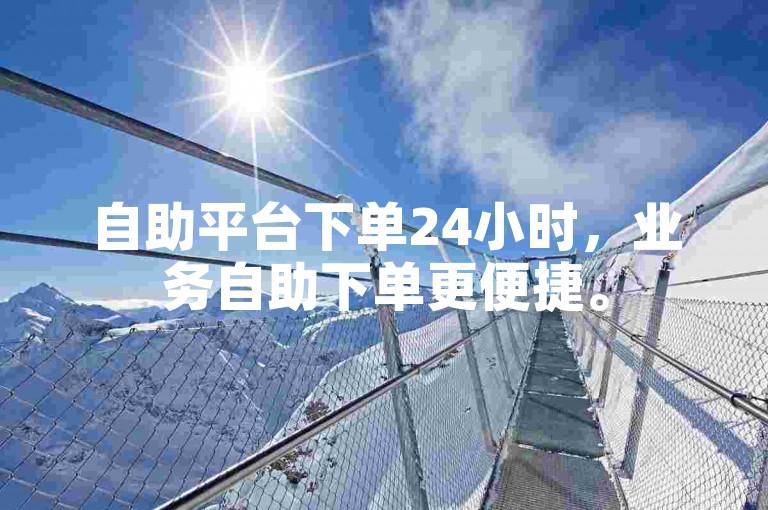 自助平台下单24小时，业务自助下单更便捷。