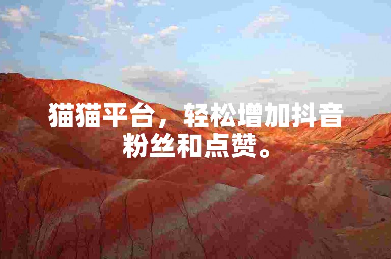 猫猫平台，轻松增加抖音粉丝和点赞。