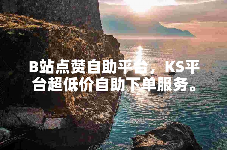 B站点赞自助平台，KS平台超低价自助下单服务。