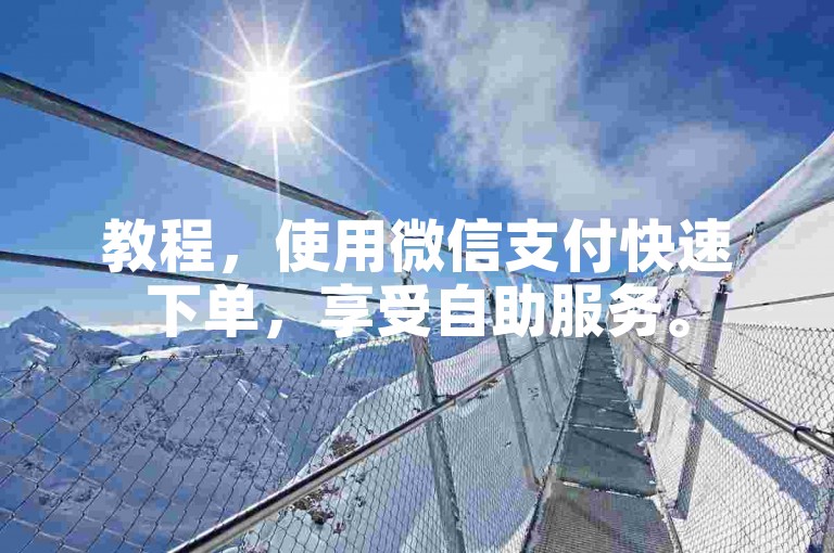 教程，使用微信支付快速下单，享受自助服务。
