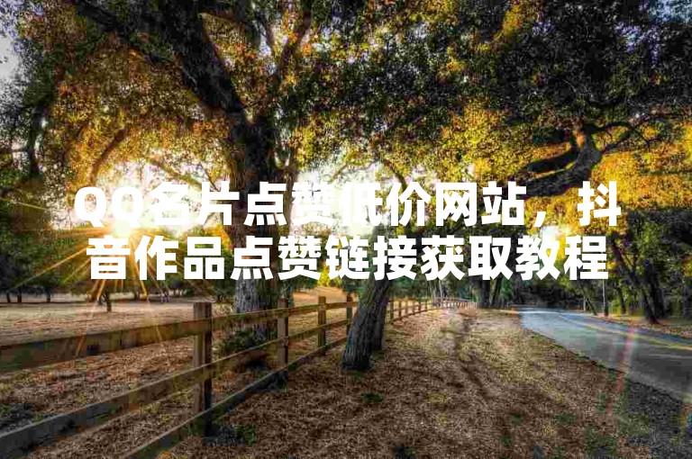 QQ名片点赞低价网站，抖音作品点赞链接获取教程。