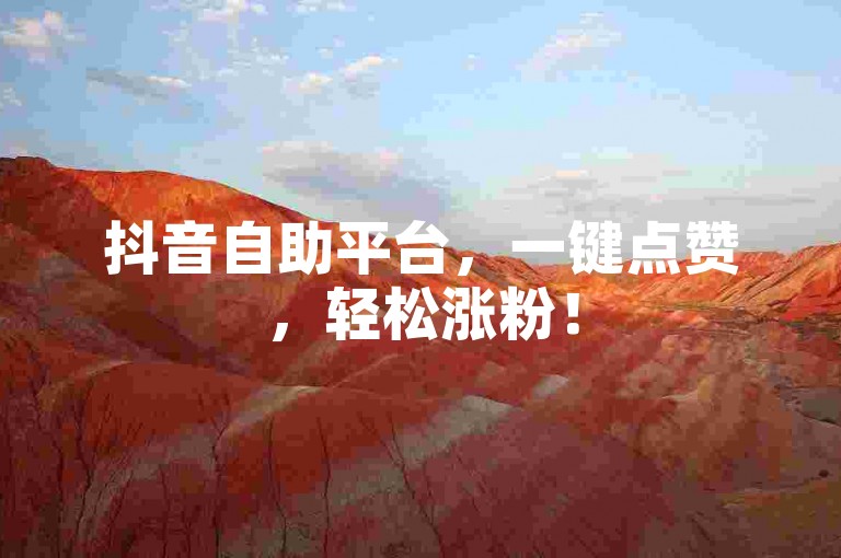 抖音自助平台，一键点赞，轻松涨粉！