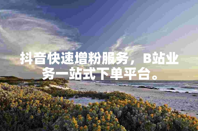 抖音快速增粉服务，B站业务一站式下单平台。