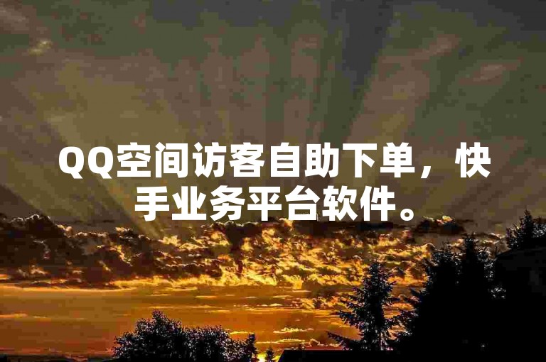 QQ空间访客自助下单，快手业务平台软件。