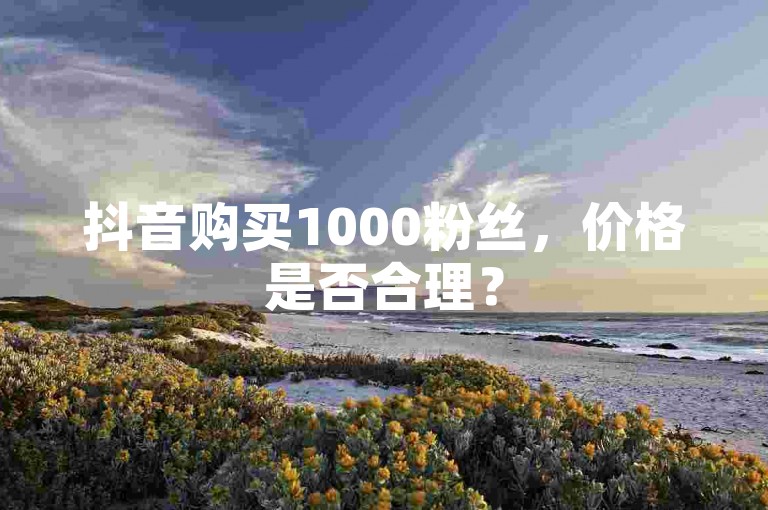 抖音购买1000粉丝，价格是否合理？