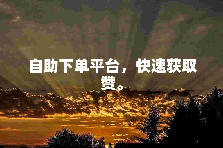 自助下单平台，快速获取赞。