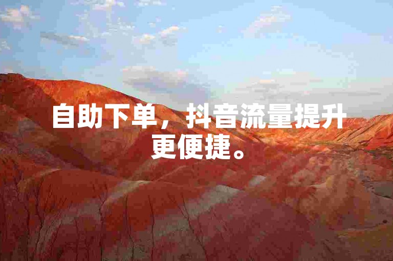 自助下单，抖音流量提升更便捷。