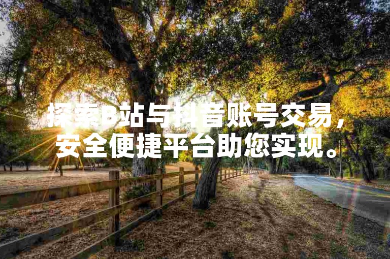 探索B站与抖音账号交易，安全便捷平台助您实现。