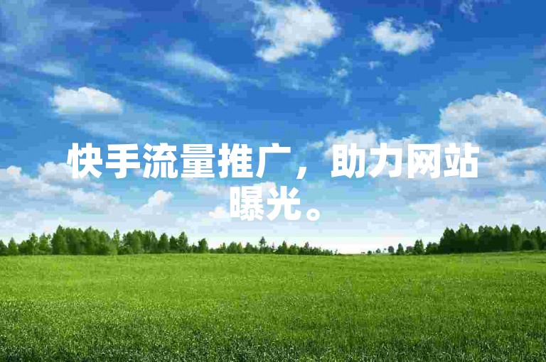 快手流量推广，助力网站曝光。