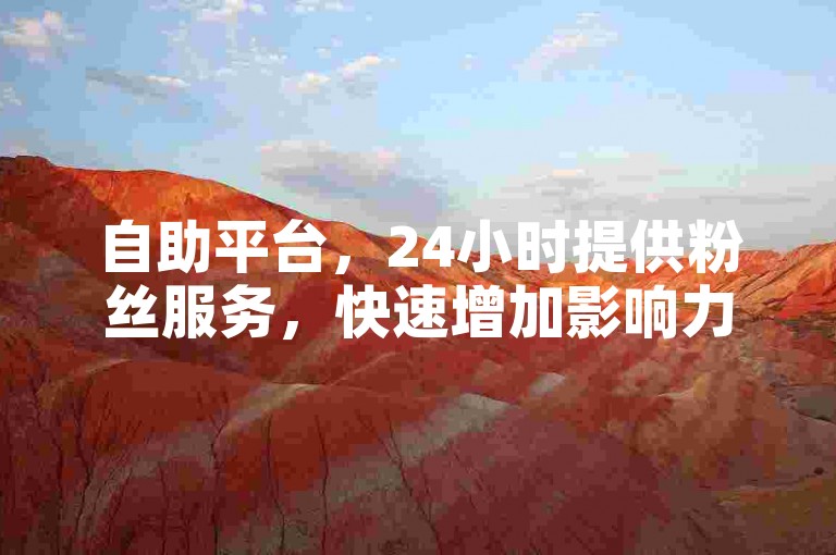 自助平台，24小时提供粉丝服务，快速增加影响力。