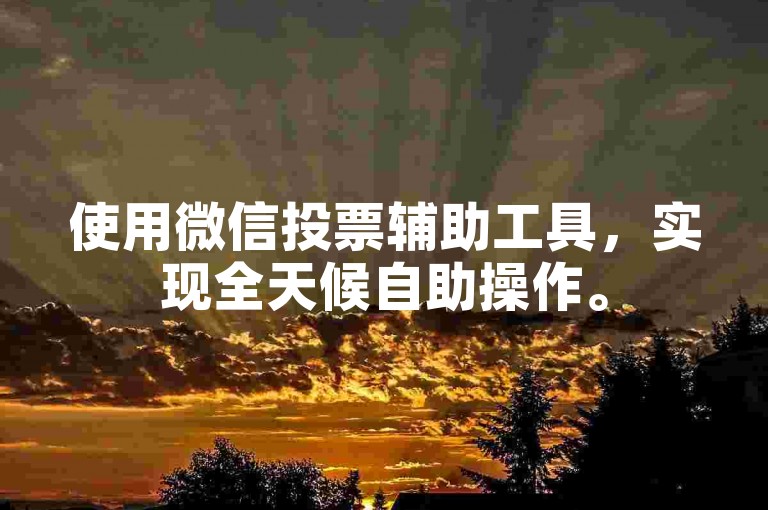 使用微信投票辅助工具，实现全天候自助操作。