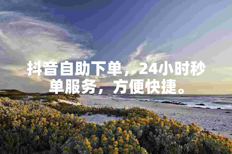 抖音自助下单，24小时秒单服务，方便快捷。