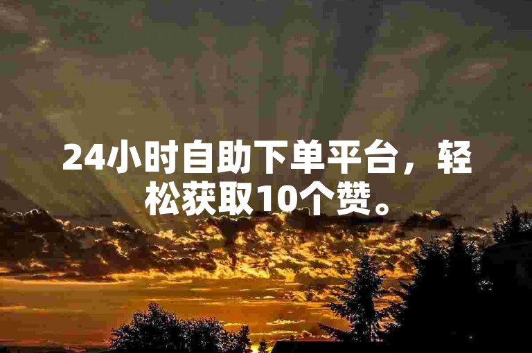 24小时自助下单平台，轻松获取10个赞。