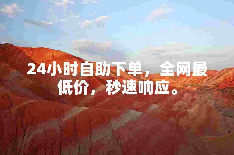 24小时自助下单，全网最低价，秒速响应。