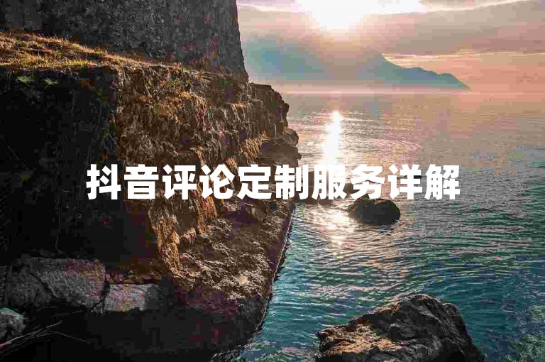 抖音评论定制服务详解