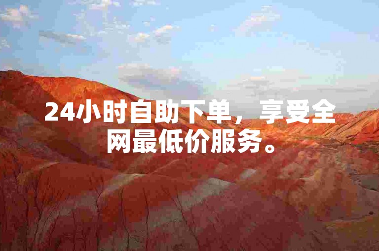 24小时自助下单，享受全网最低价服务。