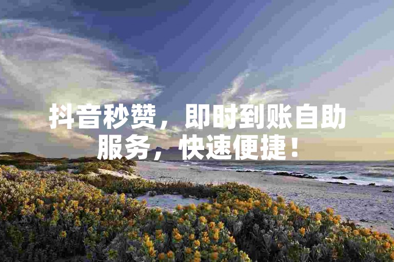 抖音秒赞，即时到账自助服务，快速便捷！