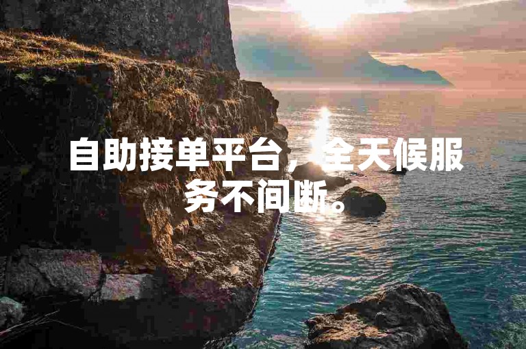 自助接单平台，全天候服务不间断。