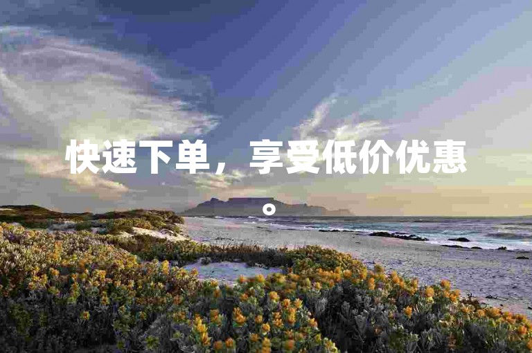 快速下单，享受低价优惠。