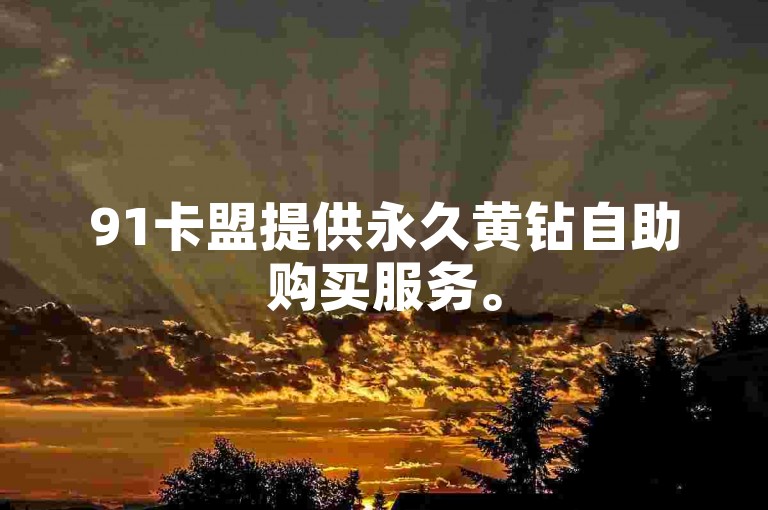 91卡盟提供永久黄钻自助购买服务。
