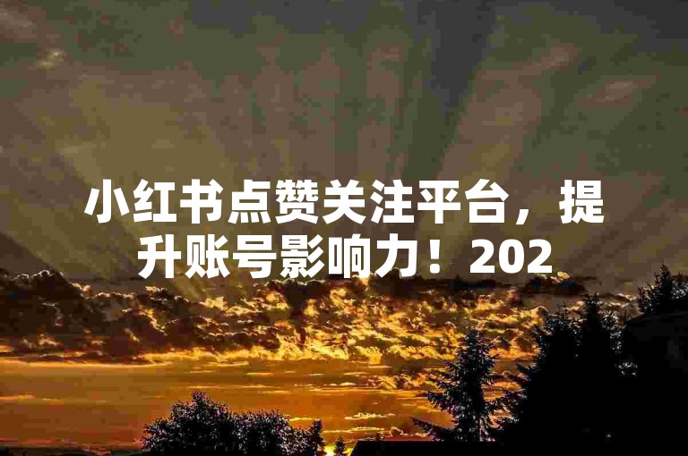 小红书点赞关注平台，提升账号影响力！2025必备技巧。