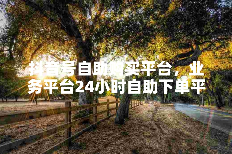 抖音号自助购买平台，业务平台24小时自助下单平台。