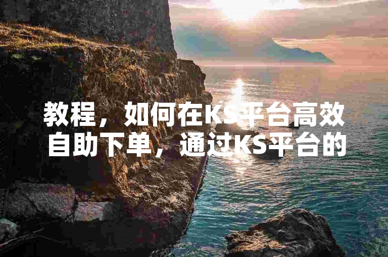 教程，如何在KS平台高效自助下单，通过KS平台的自助下单功能，您可以便捷地提升账号热度和影响力。