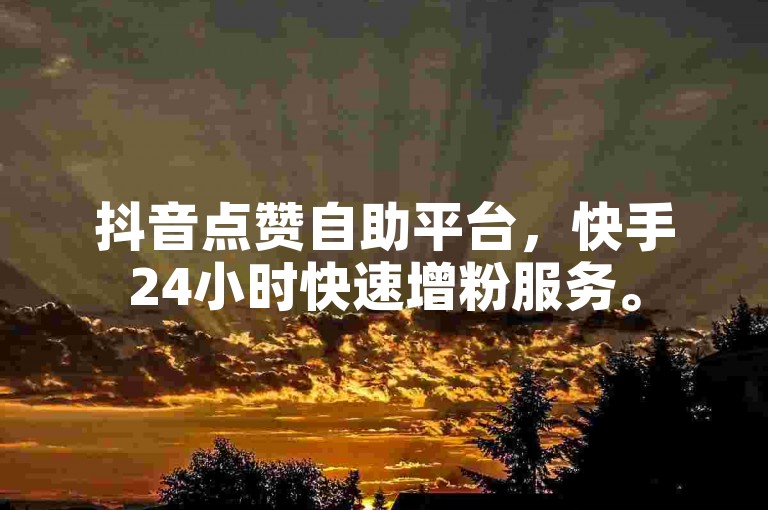 抖音点赞自助平台，快手24小时快速增粉服务。
