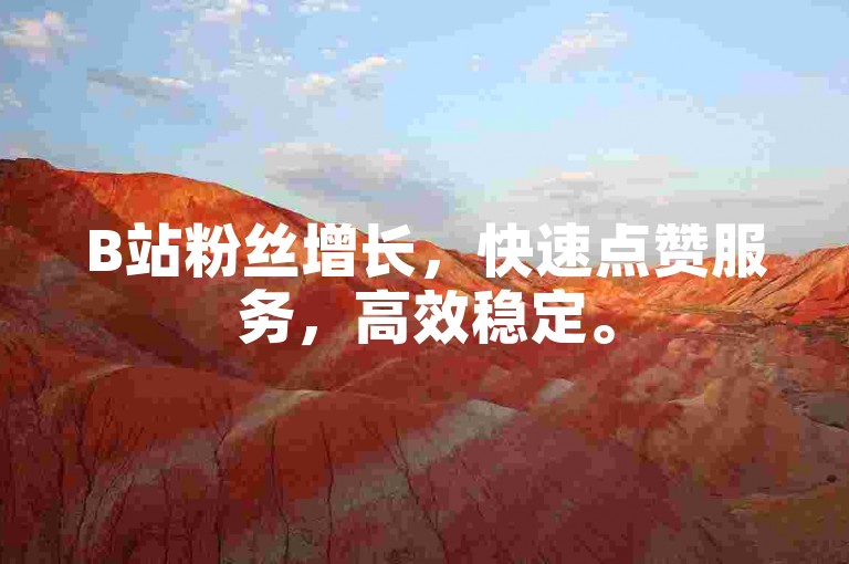 B站粉丝增长，快速点赞服务，高效稳定。