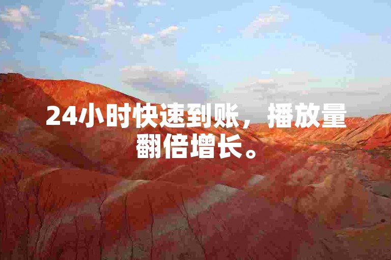 24小时快速到账，播放量翻倍增长。
