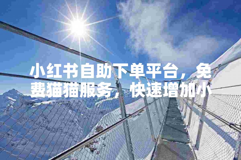 小红书自助下单平台，免费猫猫服务，快速增加小眼睛。