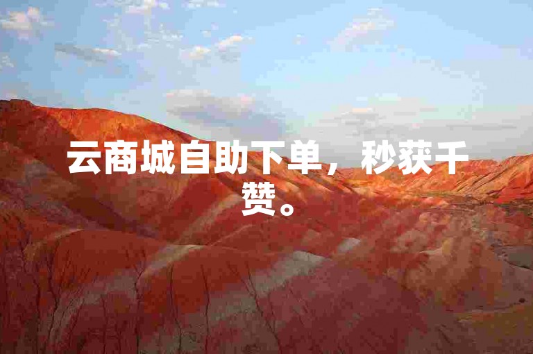 云商城自助下单，秒获千赞。