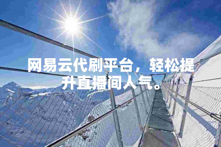 网易云代刷平台，轻松提升直播间人气。