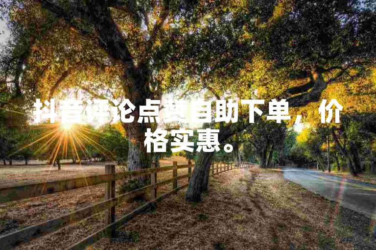 抖音评论点赞自助下单，价格实惠。