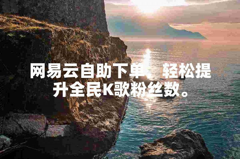网易云自助下单，轻松提升全民K歌粉丝数。