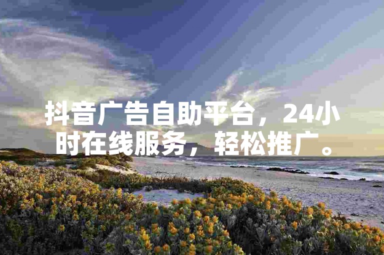 抖音广告自助平台，24小时在线服务，轻松推广。