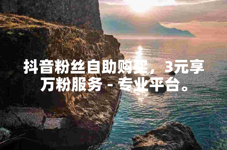 抖音粉丝自助购买，3元享万粉服务 - 专业平台。